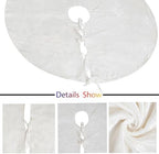 Sophia-Art Christmas Tree Skirt, Luxury Velvet Plush Skirt, Xmas Decoration Holiday Party Décor, Soft Velvet Home Décor Merry Christmas Party Christmas Tree Decorations (Ivory,48 Inch) - Image 4
