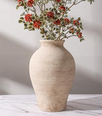 Ceramic Flower Vase Home Decor, 9 in Farmhouse Table Vase Retro Vintage Living Room Kitchen Bedroom Decoration Pottery Decorative Vases for Flowers Shelf Office Coffee Desk Dining Entryway, Rustic by FancyPlus
