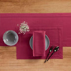 Solino Home 100% Pure Linen Table Runner Beet, Classic Hemstitch 14 x 60 in - Image 4