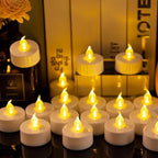 LED Tea Lights Battery Operated Flameless Candles 200 Pack Warm Yellow - Image 3