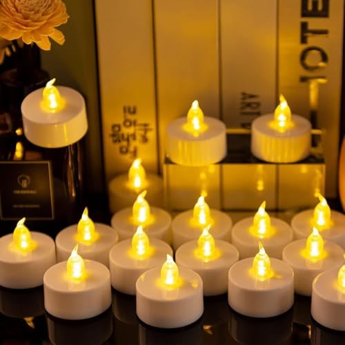 LED Tea Lights Battery Operated Flameless Candles 200 Pack Warm Yellow - Image 3