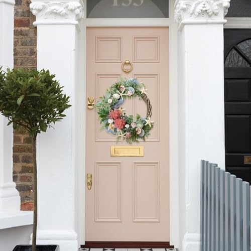 Shell Winter Spring Summer Wreath for Front Door - Image 6