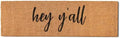 Hey Y'all Coir Doormat 30x17 Inch, Porch Welcome Mat, Rustic Door Mat by MainEventUSA