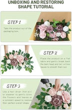 Wedding decor (pack of 2) Welcome Sign Flower Backdrop Garland For Ceremony Reception Wall Easel Home Decoration Entryway Faux Outdoor Board Head Table Decor (Dusty Rose) - Image 6