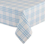 DII Home Sweet Farmhouse Plaid Tabletop Collection, Tablecloth, 60x84, Light Blue - Image 2