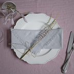 Handmade Cloth Napkins 100% Cotton Napkins with Fringe，Delicate Handmade Cloth Napkins for Dinners, Parties, Weddings and More，18 x 18 Inch Set of 12 - Light Grey - Image 2