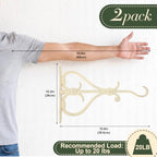2 Pack White Cast Iron Hanging Plant Brackets 15.6" L Decorative Planter Hanger Outdoor Hanging Brackets Vintage Heavy Duty Wall Plant Hook for Outside Flower Lantern Wind Chime - Image 3