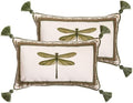 ISAENNE Designer French Velvet Throw Pillow Cover,20"x12" Set of 2-Grace C by Isaennehomedecoration