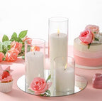Shihanee 3 Pillar Candle and Holder, M, White - Image 5