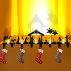 Hicarer 5 Pcs Christmas Stocking Holder Set Mantel Nativity Scene Desktop - Image 4