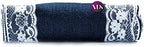 VDS Pack of 12, Burlap Table Runner with White Lace Edge, 100% Natural Jute Rustic Hessian Table Cloth Centerpiece for Wedding Birthday Party Banquet Table Decoration (Size 12X108 Inch)(Navy Blue) - Image 4