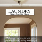 Highland Home Laundry Rules Horizontal Wood Entryway Sign - Image 2