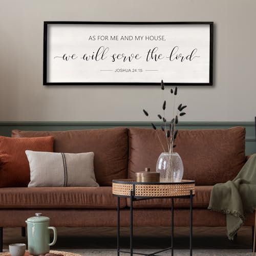 As For Me And My House We Will Serve The Lord Wall Decor 40" x 15", Black - Image 5