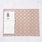 Restaurantware Rectangle Sand Woven Placemat, 16 x 12 in, 6 Pack - Image 3