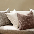 MIULEE Reddish Brown Plaid Fall Decor Throw Pillow Covers 20x20 Set of 2 - Image 3