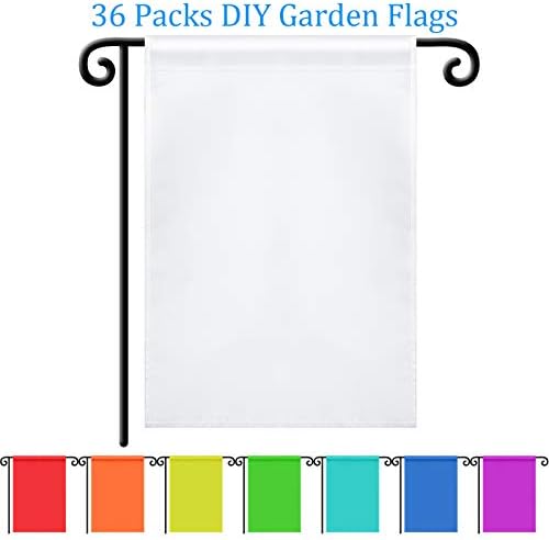 Boao 36 Pieces Sublimation Garden Flag Blank Bulk 12x18 inch Banner - Image 2