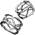 QAP Stainless Steel Napkin Rings, Elegant Coral Design Buckles Set of 2 by qApqualityartPractical