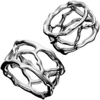 QAP Stainless Steel Napkin Rings, Elegant Coral Design Buckles Set of 2 by qApqualityartPractical