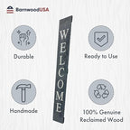 BARNWOODUSA Wooden Welcome Sign for Front Door 5 Foot, 5-Foot, SlateBlue - Image 6