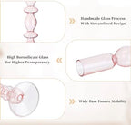 Glasseam Pink Tapered Candlestick Holders 3Pcs Glass Taper for Table Decor - Image 4