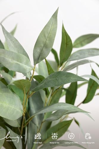 Ling's moment Eucalyptus Leaf Branches, Tall Artificial Greenery Stems - Image 3