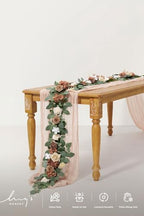 Ling's moment 5 FT Brown Artificial Flower Garland - Image 4