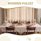 RattanView 7 Pcs Wooden Cupcake Stand Set with Cake Pedestal Trays,White - Image 7