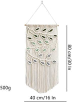 BMIDRUT Macrame Hanging Tapestry Boho Hand Woven Tapestries Dream Catchers Boho Wall Art Decor Home Wall Decor Wall Pediment 16x30 Inch - Image 5