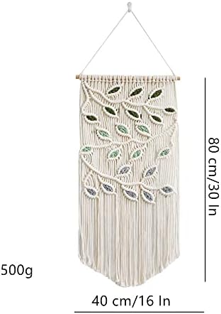 BMIDRUT Macrame Hanging Tapestry Boho Hand Woven Tapestries Dream Catchers Boho Wall Art Decor Home Wall Decor Wall Pediment 16x30 Inch - Image 5
