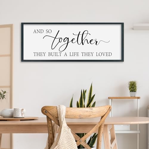 And So Together They Built A Life They Loved Wall Decor, 32"×12", Black - Image 4