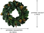 Serene Spaces Living Artificial Magnolia Leaf Garland and Wreath, Ideal to Hang at Wedding, Store Display, Window Sill, Fall Decor, Holiday Décor (24" Green & Brown Magnolia Wreath) - Image 6