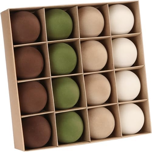 Sea Team 16-Pack Flocked Velvet Christmas Ball Ornaments, Prairie Fall by SeaTeam