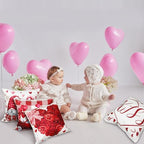Hosuly 12 Pcs Valentines Day Throw Pillow Covers 18" x 18" Red White Love Kisses Hugs Throw Pillow Covers Valentines Day Decorative Cushion for Sofa Couch Bedroom Home Farmhouse Decorations - Image 6