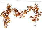 4Pack Artificial Eucalyptus Garland with Willow Leaves Faux Greenery for Wedding Backdorp Arch Wall Table Runner Decor (Fall) - Image 2