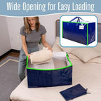 VENO 8 Pack Extra Large Heavy Duty Moving Bags with Wide Opening & Reinforced Handles, Reusable Storage Tote Bags with Strong Zippers for Clothes, College Dorm Essentials & Moving Supplies - Image 2