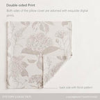 Foindtower Set of 2 Linen Floral Vintage Throw Pillow Covers Neutral Accent Decorative Cushion Covers Farmhouse Boho Home Decor for Sofa Chair Couch Bedroom Living Room,22×22 Inch,Tan Beige - Image 7
