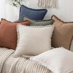 MIULEE Linen Decorative Lumbar Throw Pillow Covers Light Olive Green 12x20 - Image 6