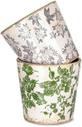 Sungmor 5.5 Inch Ice Crackle Glaze Ceramic Planter - 2 Pack Green & Grey by Sungmor