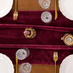 4 Pack Burgundy Red Velvet Table Runner Cloth Fall Wedding Party Decor - Image 5