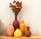 Ceramic Vase Set of 5, Neutral Modern Farmhouse Decorative Vases - Image 2