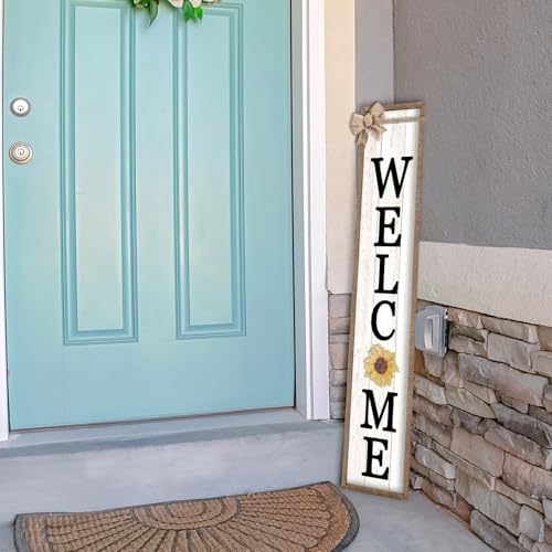 Interchangeable Standing Front Porch Welcome Sign 45"X9" Wood - Image 6