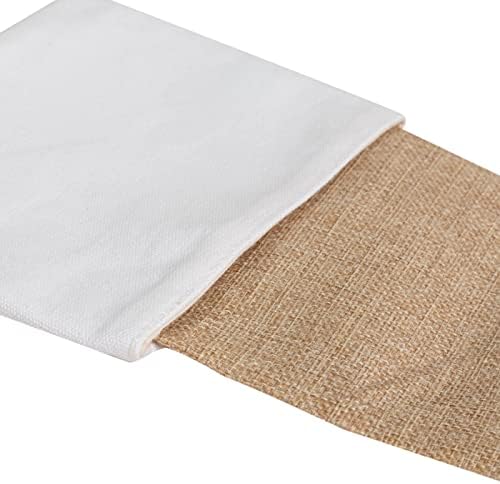 18" Burlap Christmas Stockings Bulk Plain Xmas Neutral Stockings for Fireplace Hanging,Pack 14 - Image 6