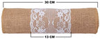 MDS 5 PCS 100% Natural Burlap Table Runners 12" x 72" with Lace, Rustic Farmhouse Country Vintage Boho Jute Runner for Wedding Reception Birthday Party Home Kitchen Dining Coffee Table Decoration - Image 3