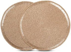 Beaded Placemats – Set of 2, 13 Inch Round – Rose Gold by HomebiaDesigns