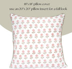 Set of 2 Pillow Covers with Ruffles 18"x18" Floral Pillow Covers Pink Farmhouse Pillow Covers for Girls Room Nursery Couch Throw Pillow Covers Boho Home Decorative Pillow for Spring - Image 2