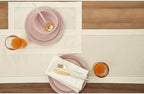 Solino Home Cotton Linen Table Runner Ivory Hemstitch, 14 x 48 in - Image 4