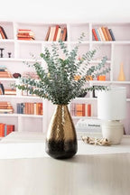 ANDALUCA Decorative Metal Vase with Hammered Rustic Bronze Ombre Finish 12in - Image 2