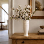 hjn White Ceramic Vase- French Flower Vase for Decor Tall Vintage Vases for Flowers/Home Decoration/Kitchen/Table/Living Room/Shelf/Mantel/Office-Height-11.6" - Image 3