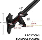 Yeesun 6FT Flag Pole for Outside House with 3 x 5 FT Flag, Bracket, Black - Image 4
