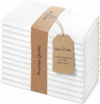 Urban Villa Cloth Napkins Cotton 20x20 (Set of 12) White by CottonTrends